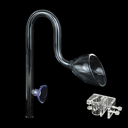 SENZEAL Lily Pipe für Aquariumfilter, 13 mm, mit Klammer, Halterung aus Acryl, für Rohre von 12/16 mm