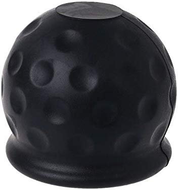 Behavetw Housse de protection universelle en caoutchouc pour boule de remorquage de voiture (noir)