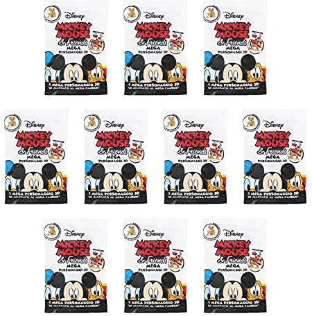Mickey Mouse & Friends Disney Mini Figures - Minnie, Pluto, Daisy Duck 13 to Collect Party Favour Cake Topper Blind Bags Pack of 10