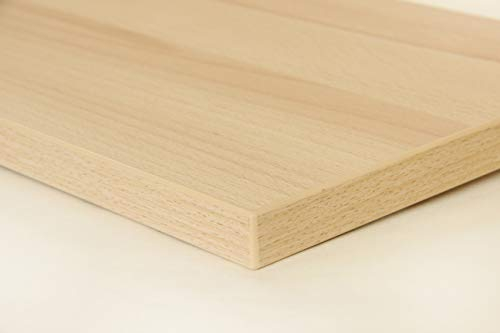 Schreibtischplatte 200x80 aus Holz DIY Schreibtisch direkt vom Hersteller vielseitig einsetzbar - Tischplatte Arbeitsplatte Werkbankplatte mit 125kg Belastbarkeit & Kratzfestigkeit - Kernbuche