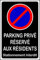 Jintora - Autocollants - stationnement Interdit Parking privé réservé aux résidents - 300x200mm