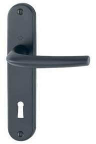 HOPPE AG EHA88010 Ensemble san Diego Petite Plaque-Modele : Cle L-Teinte : Noir 9714-HOPPE