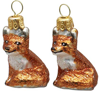 condecoro Fuchs Christbaumschmuck Christbaumkugel 2er Set