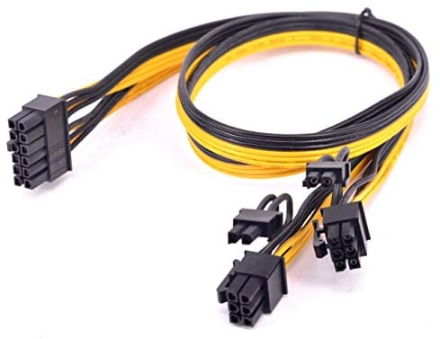 cablecc 12Pin zu ATX Dual 8Pin & 6Pin Splitter GPU Grafikkarte Modulares Netzteilkabel für 3080 3090 AX850 AX750 AX650