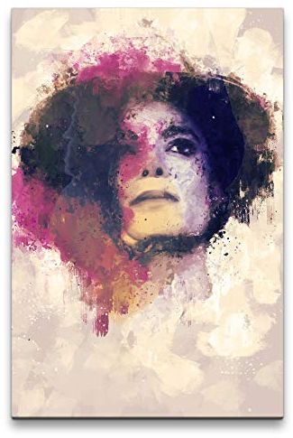 Michael Jackson Porträt Abstrakt Kunst Musiklegende 60x90cm Leinwandbild