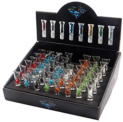 10 Pz Diamond Glass Sigarettes Punte Filtranti - Punti Riutilizzabili in Vetro Rolling Filter - Easy Clean - Colore Casuale