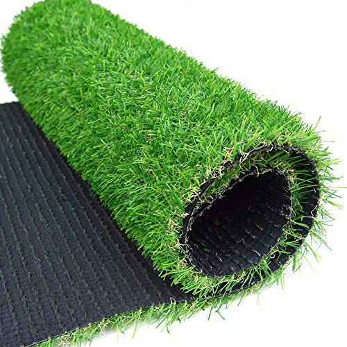 Gazon Artificiel, Tapis Type Gazon Épaisseur 2 cm, Pelouse Artificielle à Trous de Drainage Pelouse Synthetique pour Jardin/terrasse/Balcon,8x3m/24x9ft