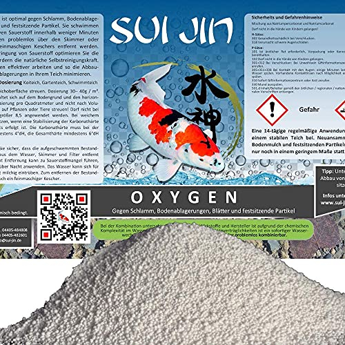 Sui JIN Oxygen O2 Peroxyd Biologie Optimierung mit Sauerstoff Koi Teich Gartenteich Schwimmteich (Oxygen 10 kg)
