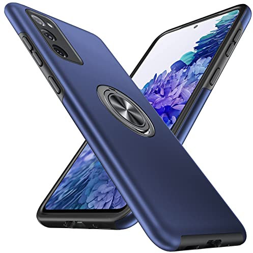 Anqrp Hiddenian Serier Hülle für Samsung Galaxy S20 FE 4G/5G, [Eingebetteter Ständer] [Wärmeableitung] Schwerlast Mehrschichtig Ständer Schutzhülle für Samsung Galaxy S20 FE (6,5 Zoll), Blau