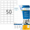 HERMA 8338 Wetterfeste Folienetiketten, 800 Blatt, 37 x 25 mm, 50 pro A4 Bogen, 40000 Stück, selbstklebend, bedruckbar, matt, blanko Klebeetiketten Aufkleber aus Folie, weiß