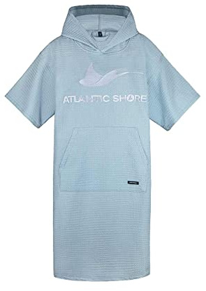ATLANTIC SHORE | Surf Poncho | Travel Edition aus 100% Baumwolle (Waffelpiqué) | Unisex | Travel für Erwachsene