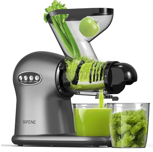 SIFENE - Exprimidor lento, extractor de exprimidor de prensa fría, máquinas de exprimidor de masticación lenta, máquina de jugo para verduras y frutas, máquinas de jugo, exprimidor de jugo, cepillo y