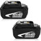 TOPBATT 2Packs 5500mAh Ersatzakku für makita akku 18V 5.5Ah Ersatzakku für makita Akku 18V BL1860B BL1850B BL1850 BL1840 BL1830 BL1860 BL1860B BL1835 BL1845 BL1850 mit LED-Anzeige