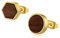 Ohrringe Holz in Gold Edelstahl Holzohrringe Damen Ohrstecker Geometrisch Druchmesser 8mm Hexagon Kreis Beste Schwester Geschenke