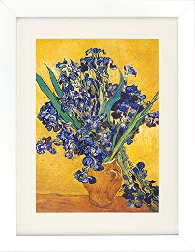 1art1 Vincent Van Gogh Poster Iris, 1889 Gerahmtes Bild Mit Edlem Passepartout | Wand-Bilder | Im Bilderrahmen 40x30 cm