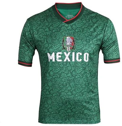 YuanDiann Qatar Coupe du Monde Football T-Shirt Fans Manche Courte Col Rond Loose Stretch Sport Casual Tee Shirt Impression Respirant séchage Rapide Jersey Maillot Entra頽ementMexique M