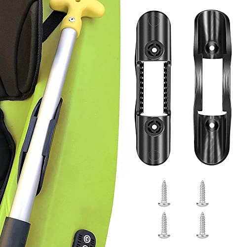 medaheky 2 Pcs Kayak Paddle Clip Holder Boat Paddle Holder Universal Kayak Paddle Holder with Fixing 4 Screws for Canoes Kayak Docks Boats Rowing Accessories