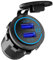 Yoiimiya Tomacorriente USB de 12V, Cargador de Coche USB .0 con Interruptor, Cargador de de Corriente Impermeable USB de 36W (con Perforadora de 1,1 Pulgadas)