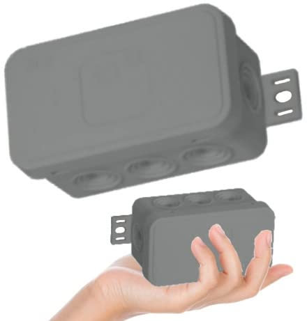 1x Aufputzdose Abzweigdose, Feuchtraum Aufputzdose Feuchtraum Verbindungsdose Verteilerdose IP54, Grau Abzweigkasten 80 x 42 x 41 mm, 1 Stück