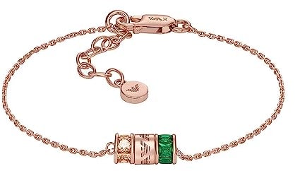 Emporio Armani Armband für Damen, Rose Gold-Tone Sterling Silber Komponenten Armband, Länge: 150mm+30mm, Breite: 10mm, Höhe: 5.5mm, EG3579221