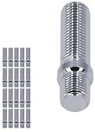 Lot de 20 Goujons de Roue Automobile 50 Mm de Longueur 33 Mm de Tige de Remplacement de L'adaptateur de Vis de Roue pour – (M12 X 1,5 à M12 X 1,5) (M12*1.5-M12*1.5)