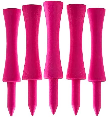 TH Golf x100 Pcs Bamboo Pink Castle Golf Tees 59mm Biodegradable Eco Friendly Sustainable
