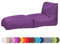 chilly pilley® Sitzsack, Faltbarer Pouf zum Sitzen und Liegen 2 in 1 – mit EPS-Füllung – Riesensitzsack – Kinder & Erwachsene – Outdoor Liegekissen Wasserfest Sitzkissen – viele Farben, violett