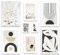 ARTFAVES® Poster Set - ABSTRACT BLACK ART - mehrteilige Wanddeko Wohnzimmer & Schlafzimmer - 8 moderne Wandbilder abstrakt, Kunst, Henri Matisse, schwarz-weiss, beige - ohne Bilderrahmen