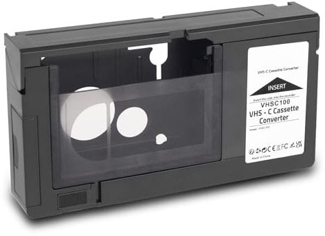 Algasan VHS-C Cassette Adapter Compatible with VHS-C SVHS Camcorders JVC RCA Panasonic Motorized VHS Cassette Converter （NOT Compatible with 8mm / MiniDV / Hi8）