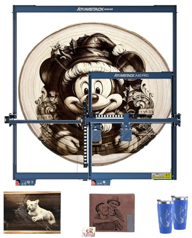 ATOMSTACK A40 Pro Laser Graviermaschine mit AE85 Lasergravierer Erweiterungskit 850x800mm & Air Assist, 48W Schneidmodus, 24W Gravurmodus, 210W CNC Lasergravierer Laser Cutter für Holz/Metall/Glas usw