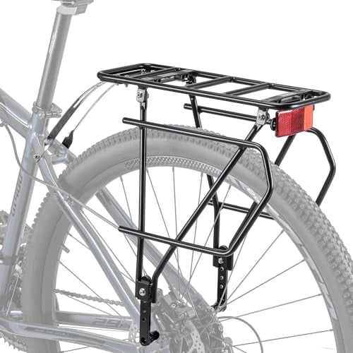CXWXC Fahrrad Gepäckträger Hinten mit Reflektor MTB Gepäckträger maximaler Belastung 27kg Fahrradgepäckträger für 26-29 Zoll
