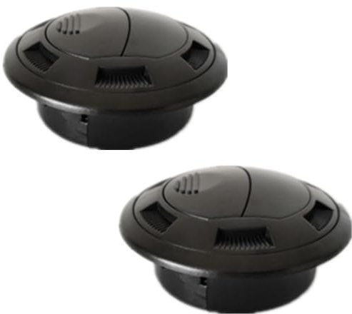 Auto Klimaanlage Lüftungsschlitz für Bus Wohnmobil Rund Windabweiser Klimaanlage 75 mm Einstellbar Für Wohnmobil Bus 2 Stück Loopunk