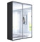 Meble Slupia - Garderobenschrank - Kleiderschrank mit 2 Spiegel und Schiebetüren - B 150 x H 242 x T 61 cm - Kleider Schrank Schlafzimmer, Flur - mit Kleiderstange - Maja 7Anthrazit