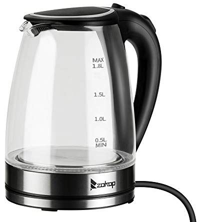 HD-1857-A 220V 2000W 1.8L Electric Glass Kettle UK Plug