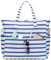 LEDAOU Bolsa de playa grande con cremallera para mujer, impermeable, bolsa de transporte, bolsa de transporte a prueba de arena con cremallera, piscina, fitness, bolsa de viaje familiar, Rayas