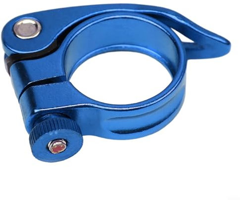Korrosionsbeständige Schnellspann-Sattelklemme für 27, 2 mm, 28, 6 mm Sattelstütze, Aluminiummaterial (blau)