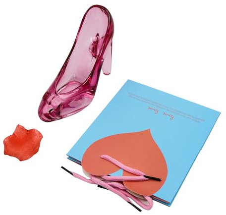 Ieron Kristall-High-Heels-Schuh-Ornament, Cinderella-Glaskristall-High-Heels-Schuh-Figur-Ornamente, Dekorationsgeschenk für Hochzeit, Geburtstag, Halloween, Weihnachtsfeier (rot)