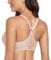 Lemorosy Women's Front Closure Bra Flower Lace T-Back Unpadded Plus Size Everyday Underwire(Beige,36D)