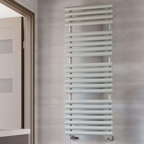Terma Towel Rail (Cen./Heating), Steel, Salt n Pepper, 1360h x 520w [2629 BTUs t50]