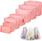 Sciphylia Koffer Organizer 10 Stück Reise Kleidertaschen Packing Cubes Kofferorganizer Packwürfel Set für Reise Packtaschen für Kleidung Verpackungswürfel Rosenrot