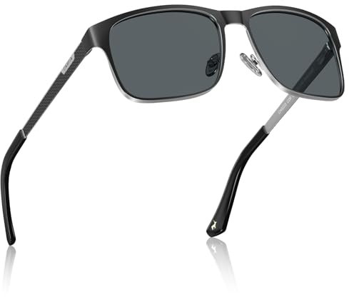 CARFIA Sonnenbrille Herren Polarisierte Sunglasses Metallrahmen mit verstellbarem Nasenpolster CA5223