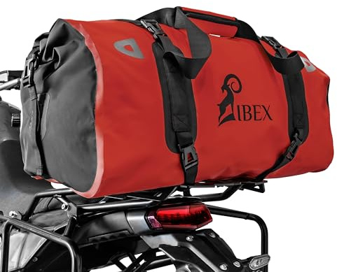 ZIEGER Gepäckbrücke kompatibel mit Kawasaki Versys 1000 2012-16 schwarz mit Schnorr DuffleBag in rot Kawasaki Versys 1000 von Baujahr 2012 bis Baujahr 2016 rot