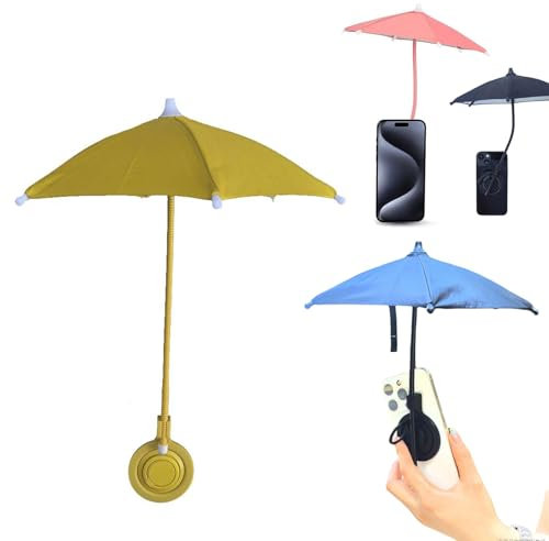 Handyschirm für Sonne, magnetischer Regenschirm, Handy-Ständer, Outdoor-Sonnenschutz für Handy mit flexiblem Winkel und Ringständer, universeller Handy-Regenschirm, Sonnenblocker, Visier für iPhone