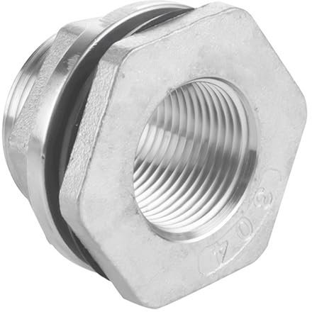 Raccord pour robinet de chasse d'eau, Connecteur de robinet, 1 pièce, 1/4 3/8 1/2 3/4 1 - 2 BSP femelle 304 en acier inoxydable for cloison, connecteur de raccord de tuyau, coupleur, égouttoir d