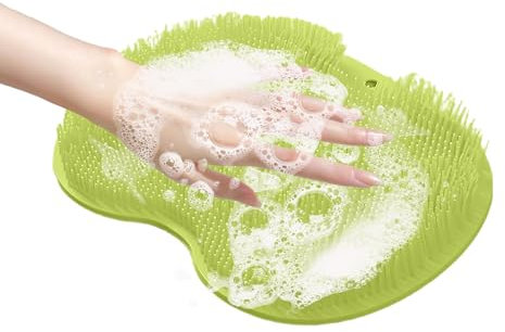 Tapis De Massage pour Les Pieds | Dossier Anti-Dérapant pour Nettoyage Corporel - Tapis De Massage Et Exfoliation en Silicone avec Ventouses pour Pieds Et Dos Murale