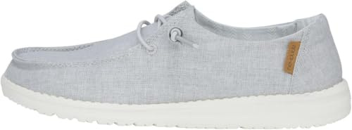 HEYDUDE 45228 Austin Lift Espadrille Egret Pantolette für Damen aus weißem Stoff, Egret, 41 EU