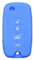 Cover Chiave Telecomando Compatibile con Jeep Renegade Cherokee Guscio In Silicone Blu Protezione