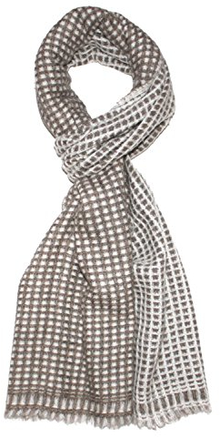Lorenzo Cana Herren Schal 100% Kaschmir Kaschmirschal Winterschal Naturfaser Waffelmuster naturbelassen Herrenschal 782347711