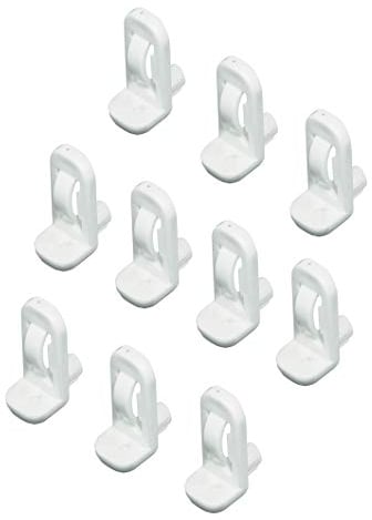 Gedotec Fach-Bodenträger Küche Regalstütze für Schrank Tablarträger für Regalsystem - H3116 | Bohr-Ø 5 mm | Kunststoff transparent | 50 Stück