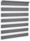 Victoria M. Zevra Tenda a Rullo Doppia Giorno e Notte senza Fori, Strisce Filtranti e Oscuranti, per Porte e Finestre, 35 x 160 cm, Grigio Scuro